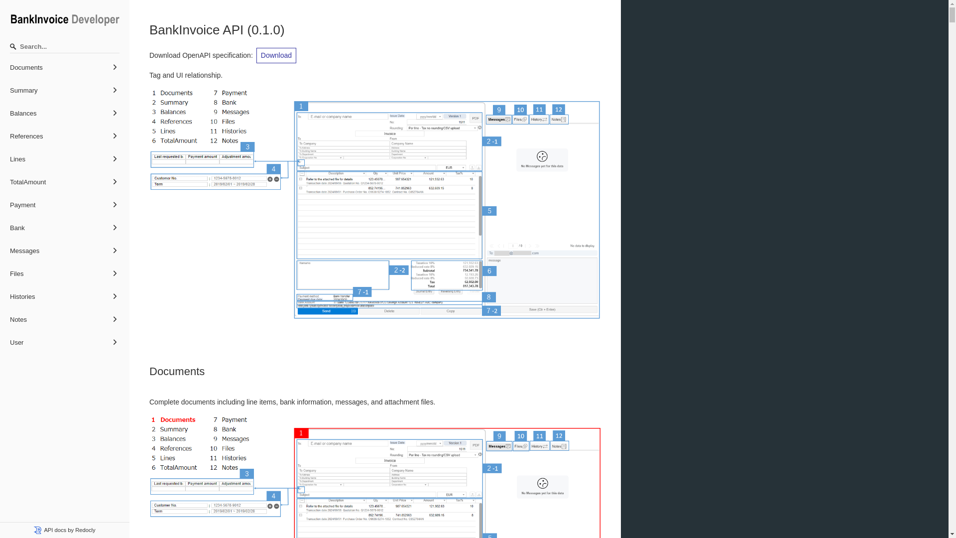 website screenshot of https://bankinvoice-api-docs-staging.pages.dev/