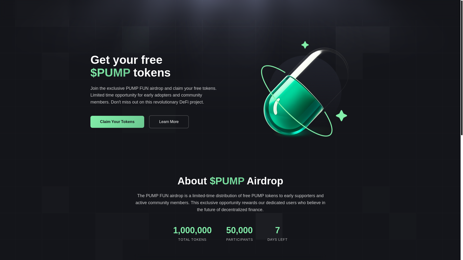 website screenshot of https://fun-tokens.com/