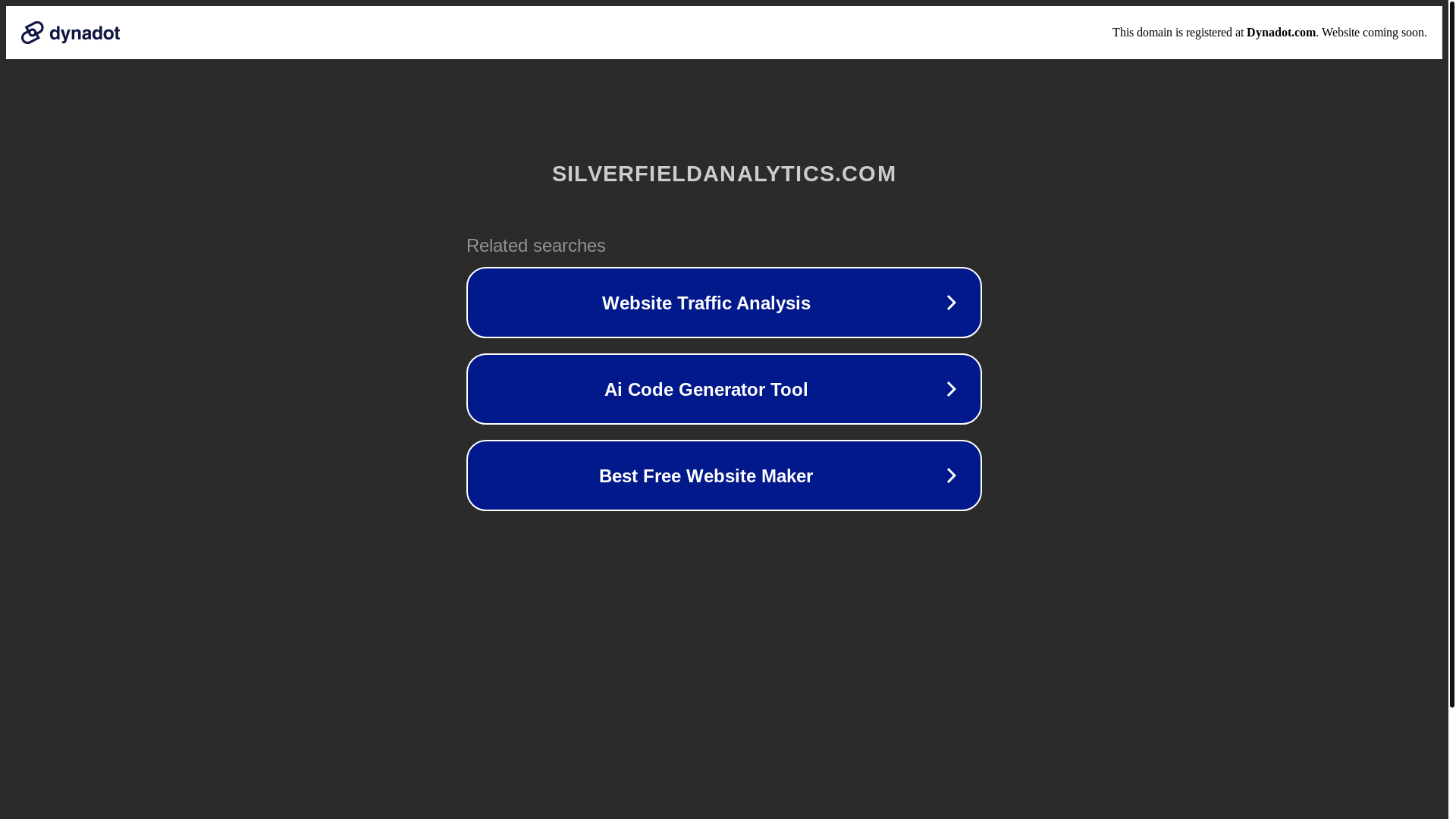 website screenshot of https://silverfieldanalytics.com/