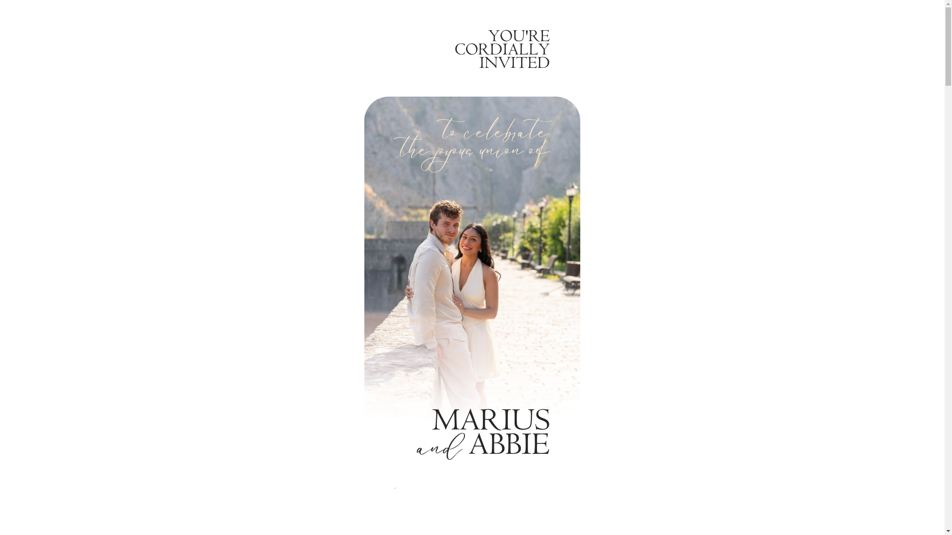 website screenshot of https://mariusandabbie.com/