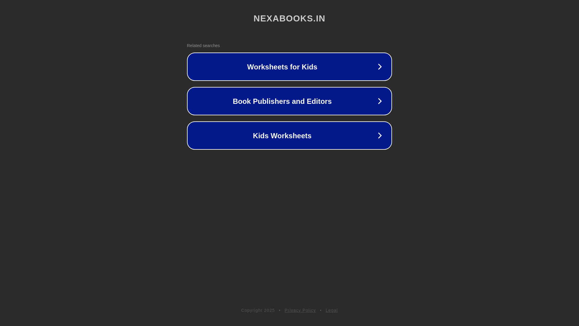 website screenshot of https://nexabooks.in/