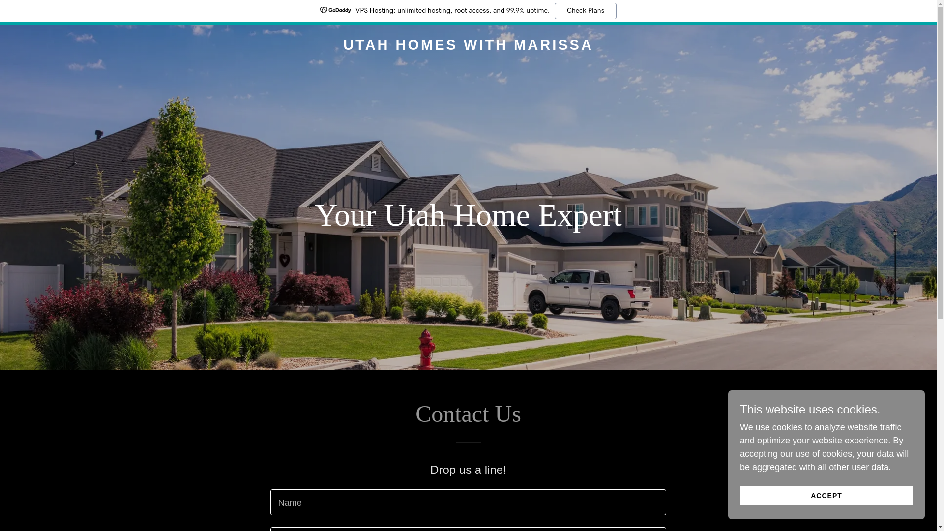 website screenshot of https://utahhomeswithmarissa.com/