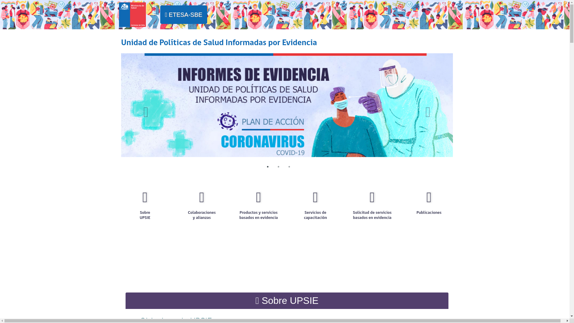 website screenshot of https://etesa-sbe.minsal.cl/upsie/