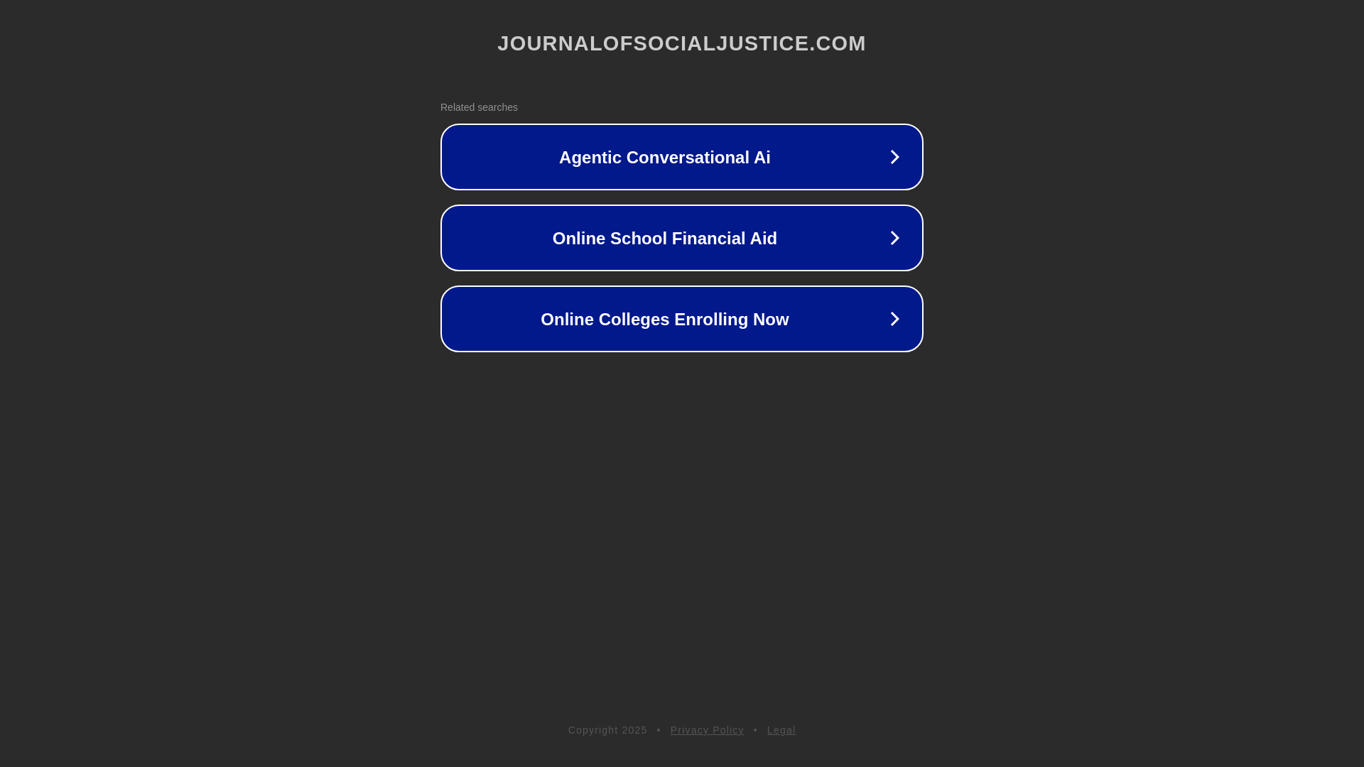 website screenshot of https://journalofsocialjustice.com/