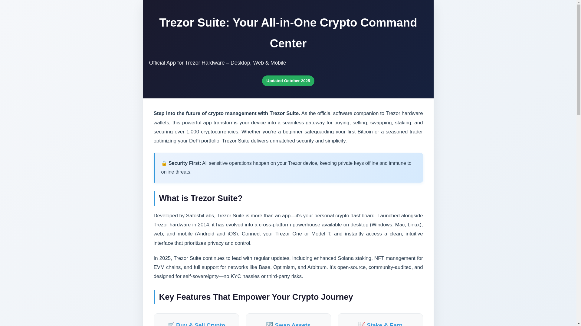 website screenshot of https://trezosuitee.pages.dev/