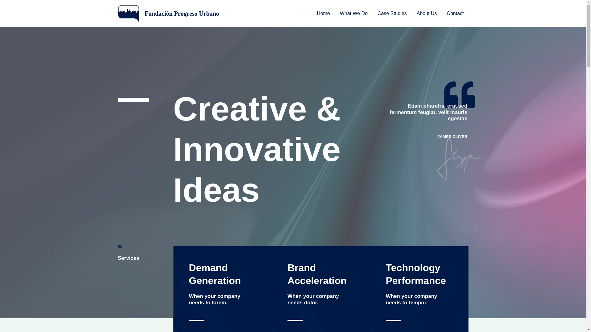 website screenshot of https://fundacionprogresourbano.org/