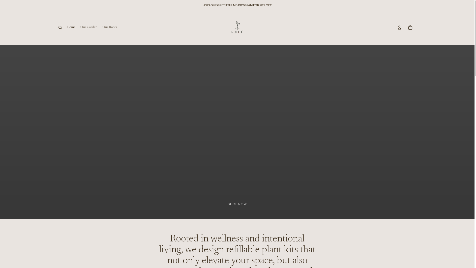 website screenshot of https://rootehouse.com/