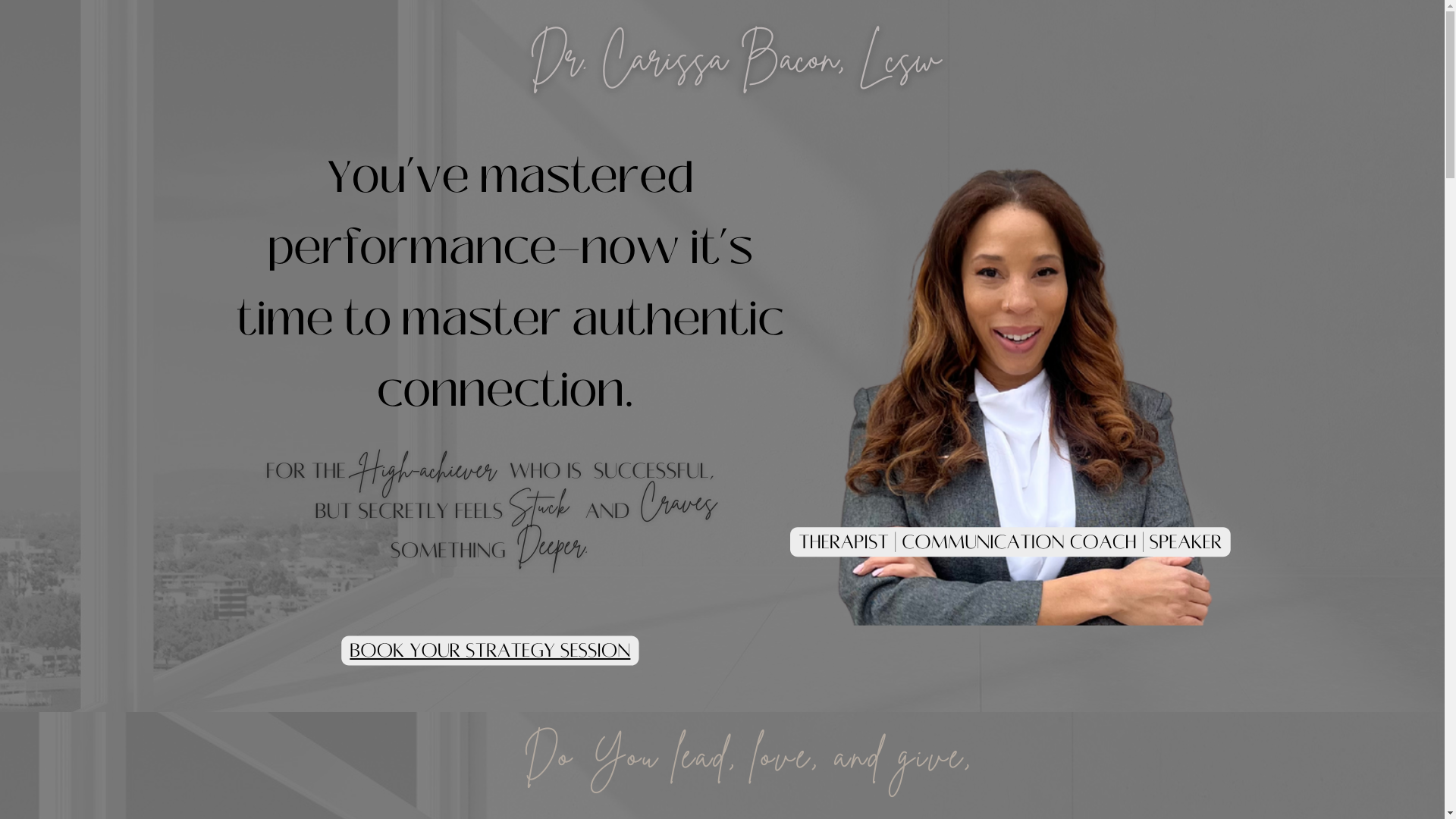 website screenshot of https://drcarissabacon.com/