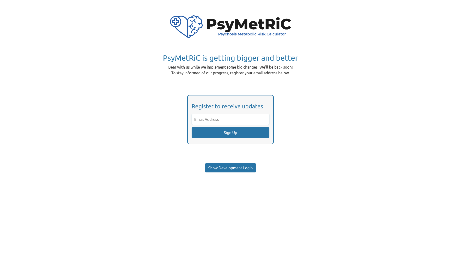 website screenshot of https://access.psymetric.app/