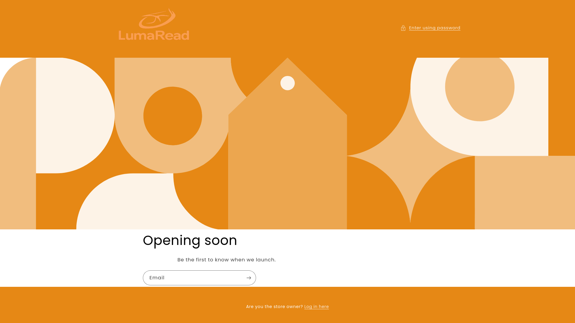 website screenshot of https://lumaread.store/