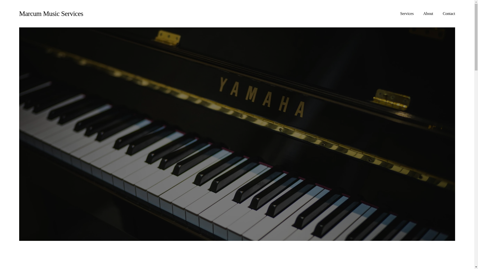 website screenshot of https://marcummusicservices.com/