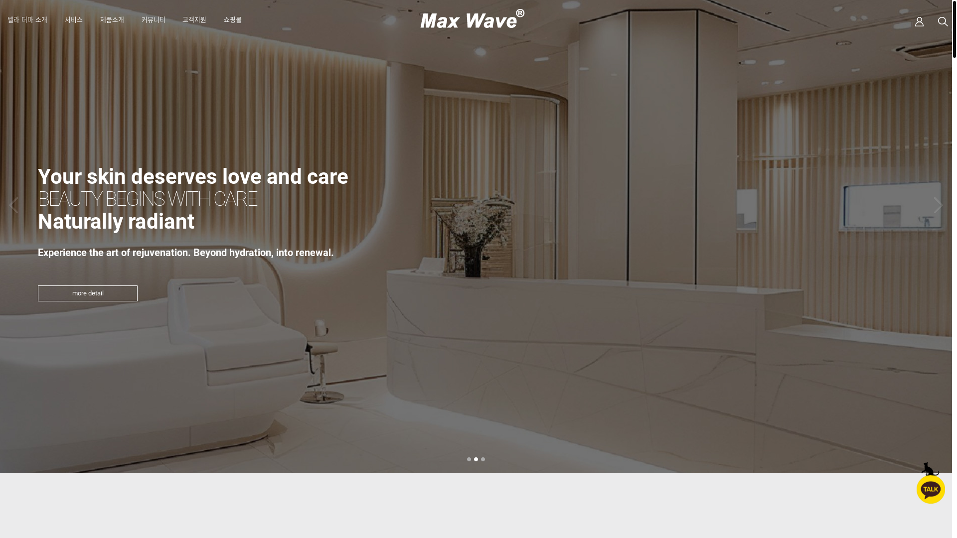 website screenshot of https://max-wave.co.kr/