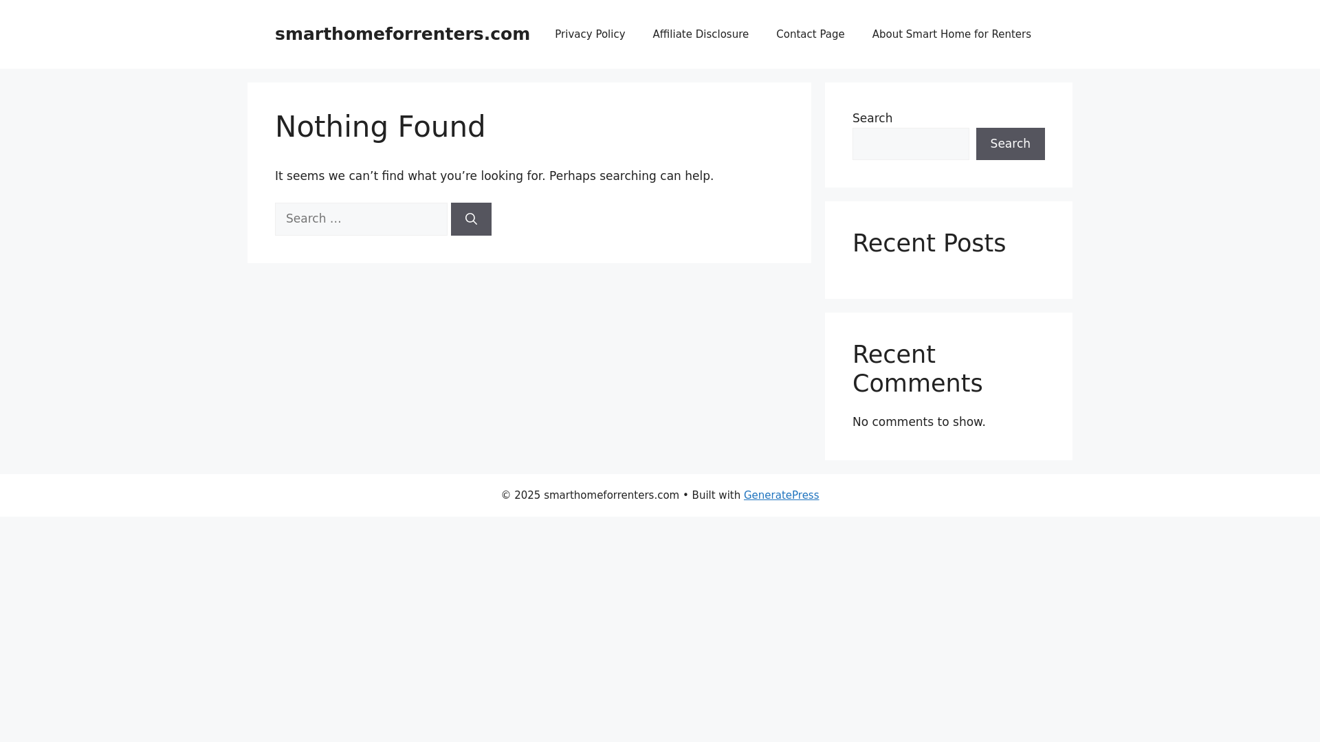 website screenshot of https://smarthomeforrenters.com/