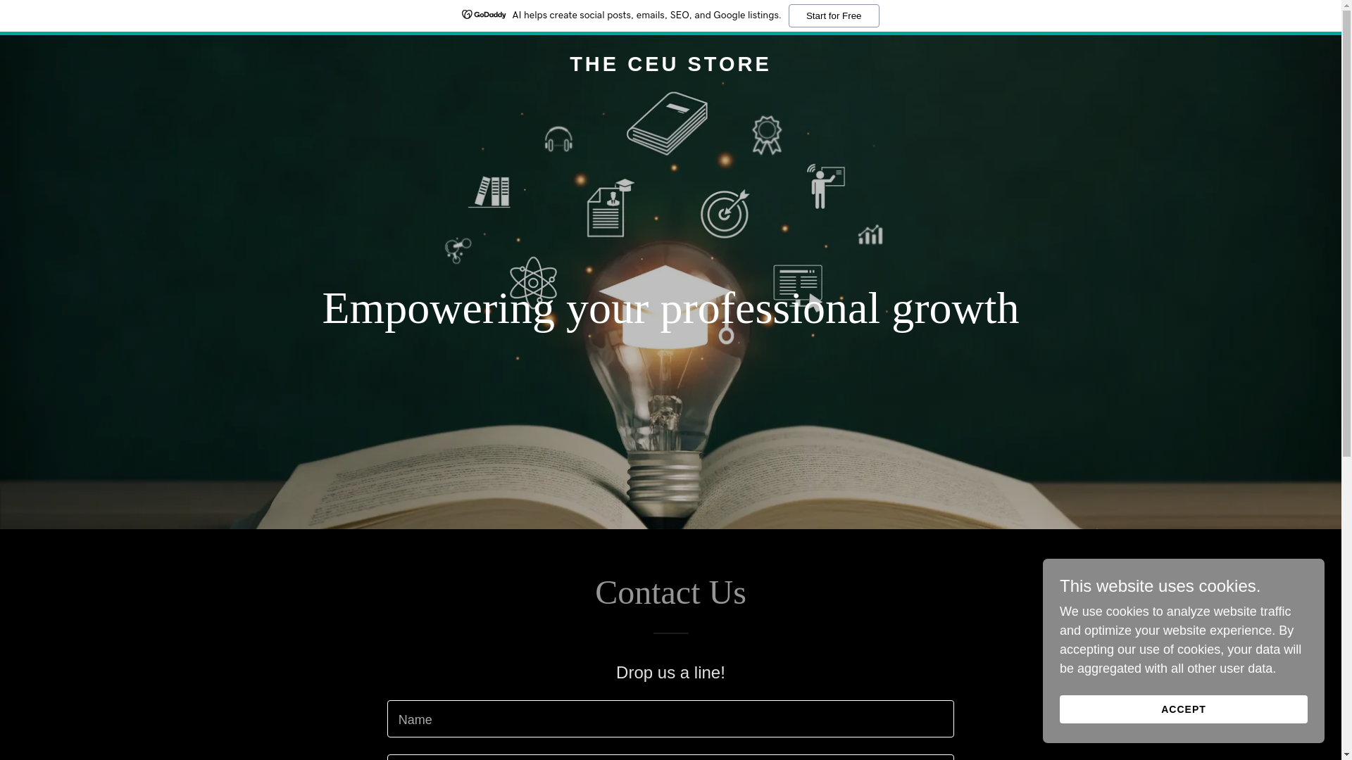 website screenshot of https://theceustore.biz/