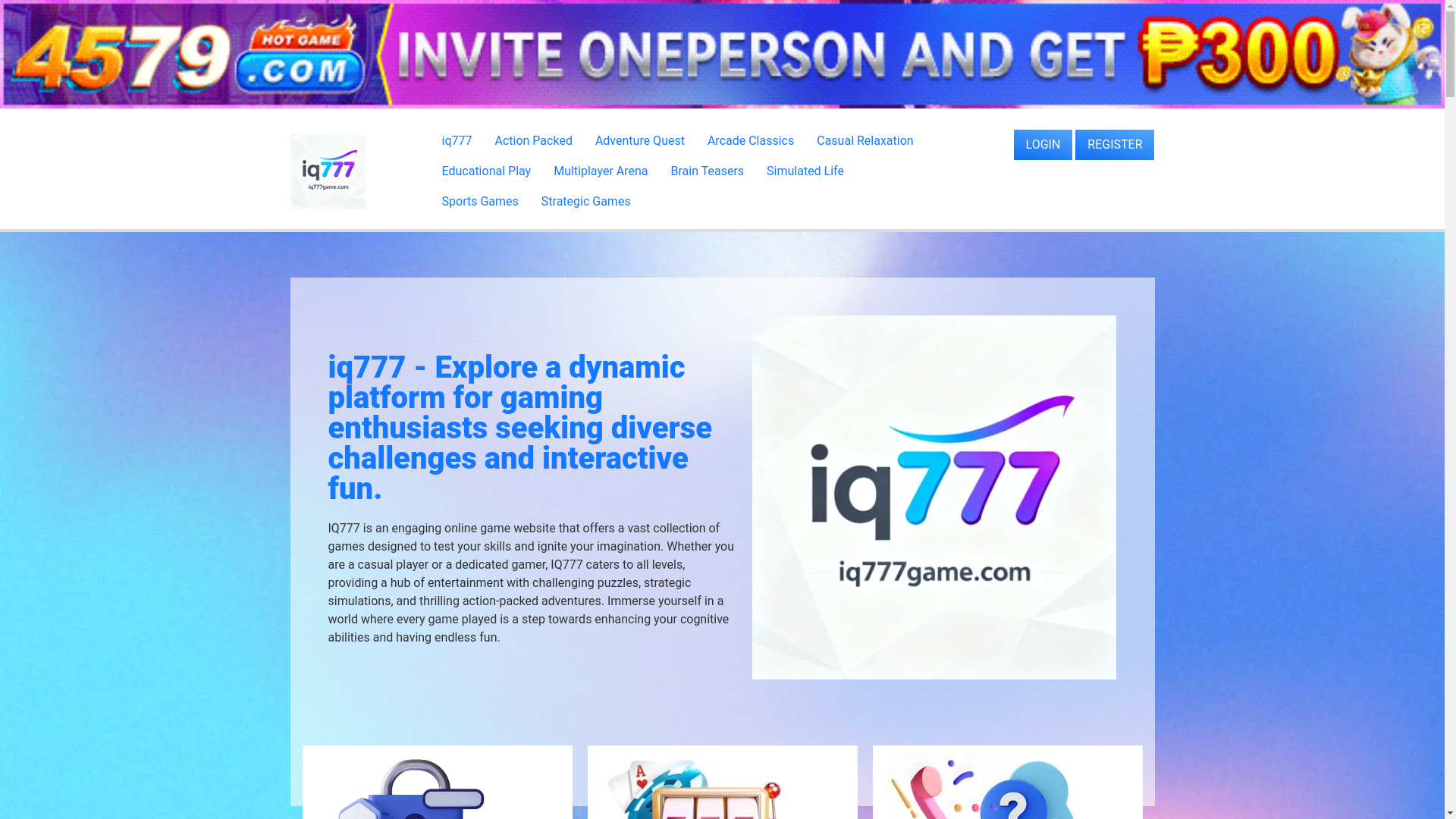 website screenshot of https://iq777game.com/