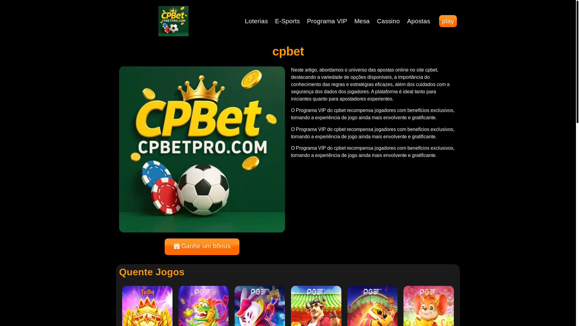 website screenshot of https://cpbetpro.com/