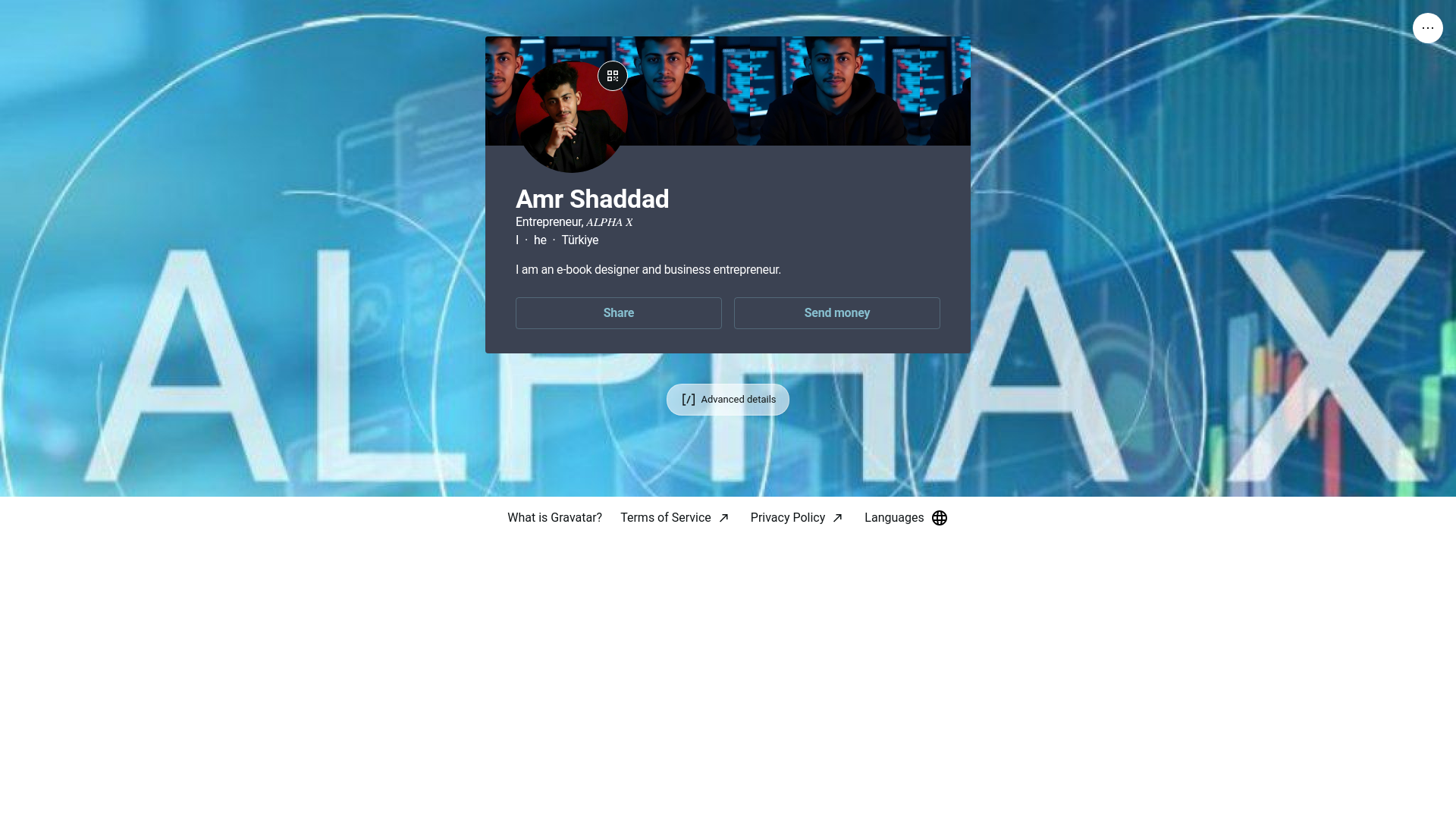 website screenshot of https://amrshaddad.link/