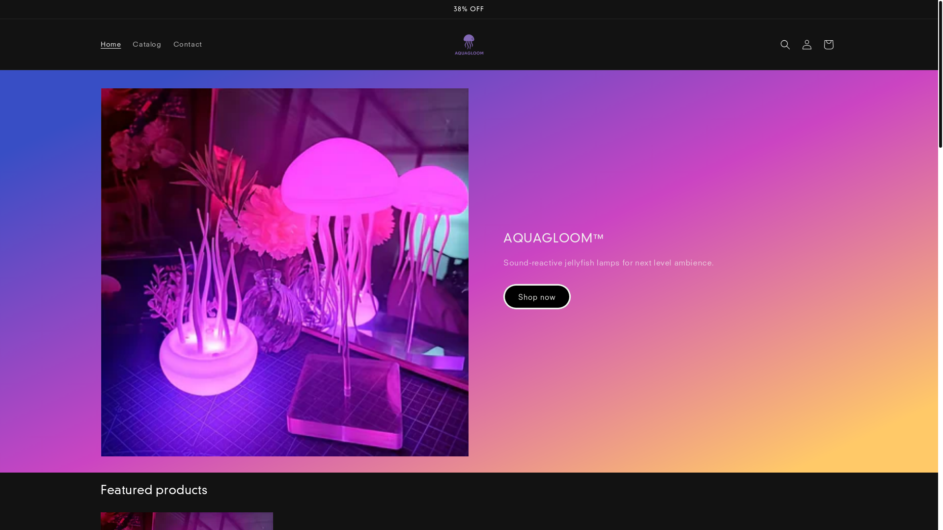 website screenshot of https://aquagloom.store/