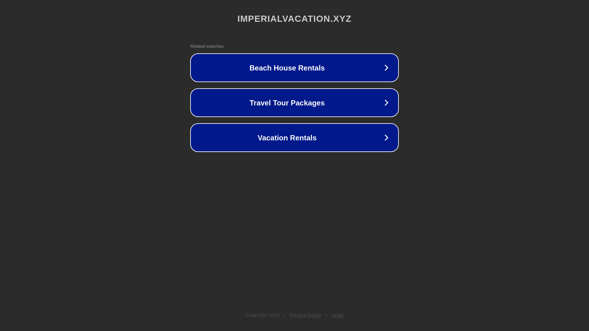 website screenshot of https://imperialvacation.xyz/