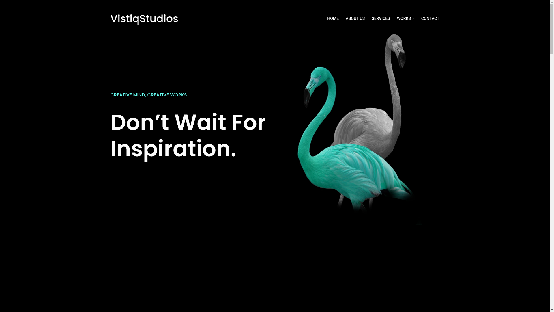website screenshot of https://vistiqstudios.com/