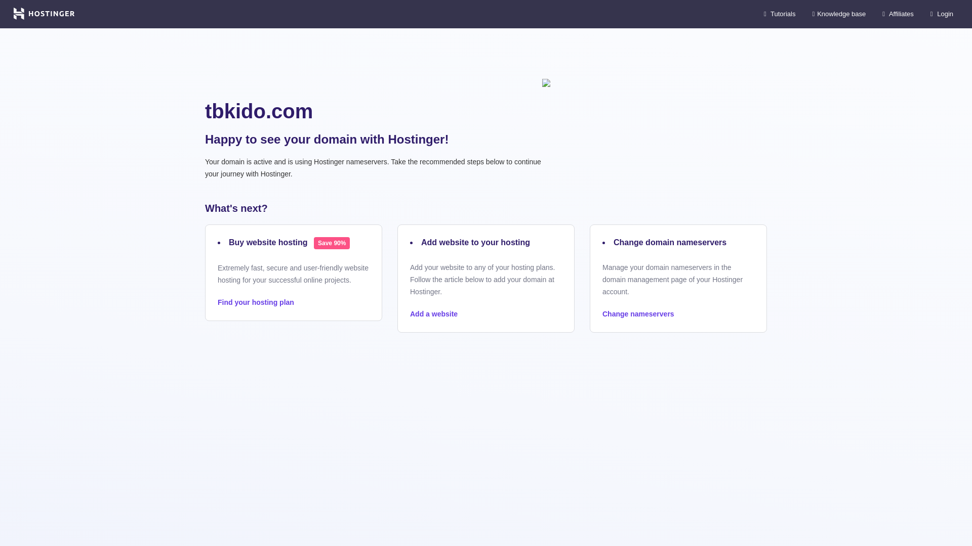 website screenshot of https://tbkido.com/