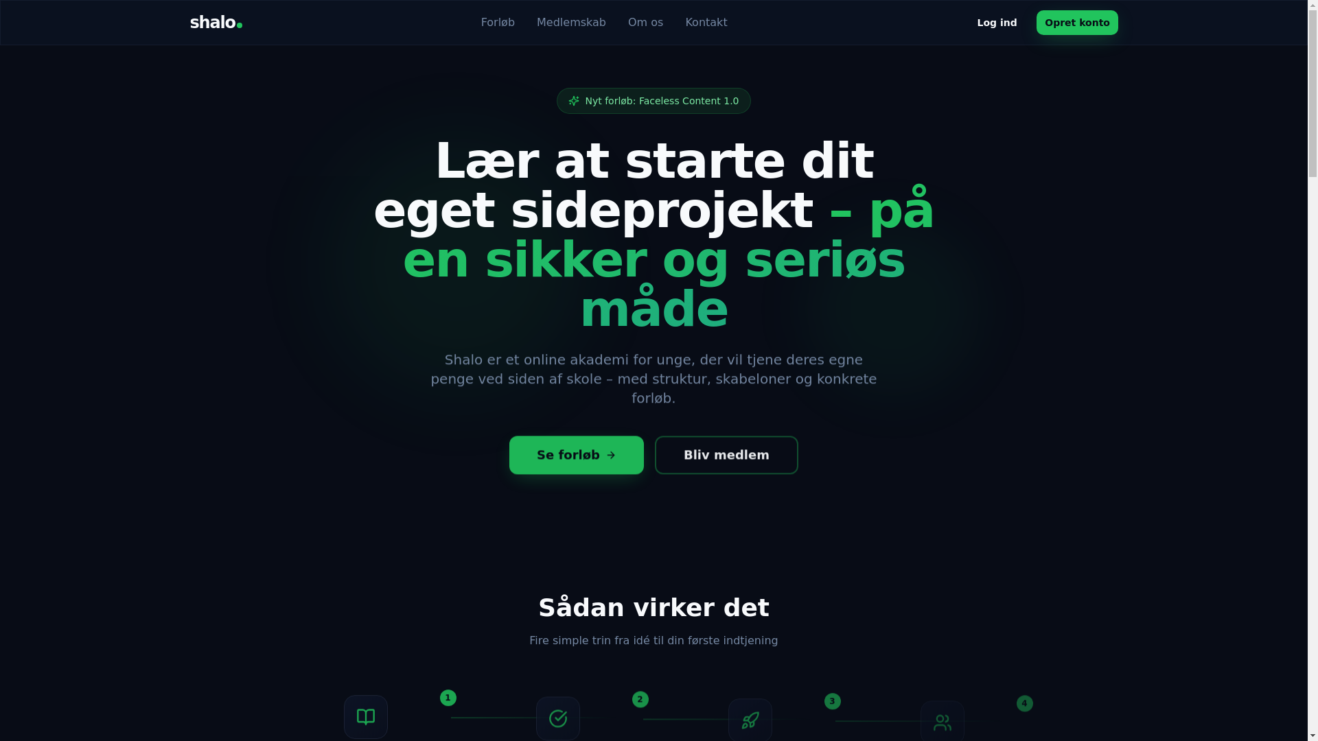 website screenshot of https://shalo.dk/