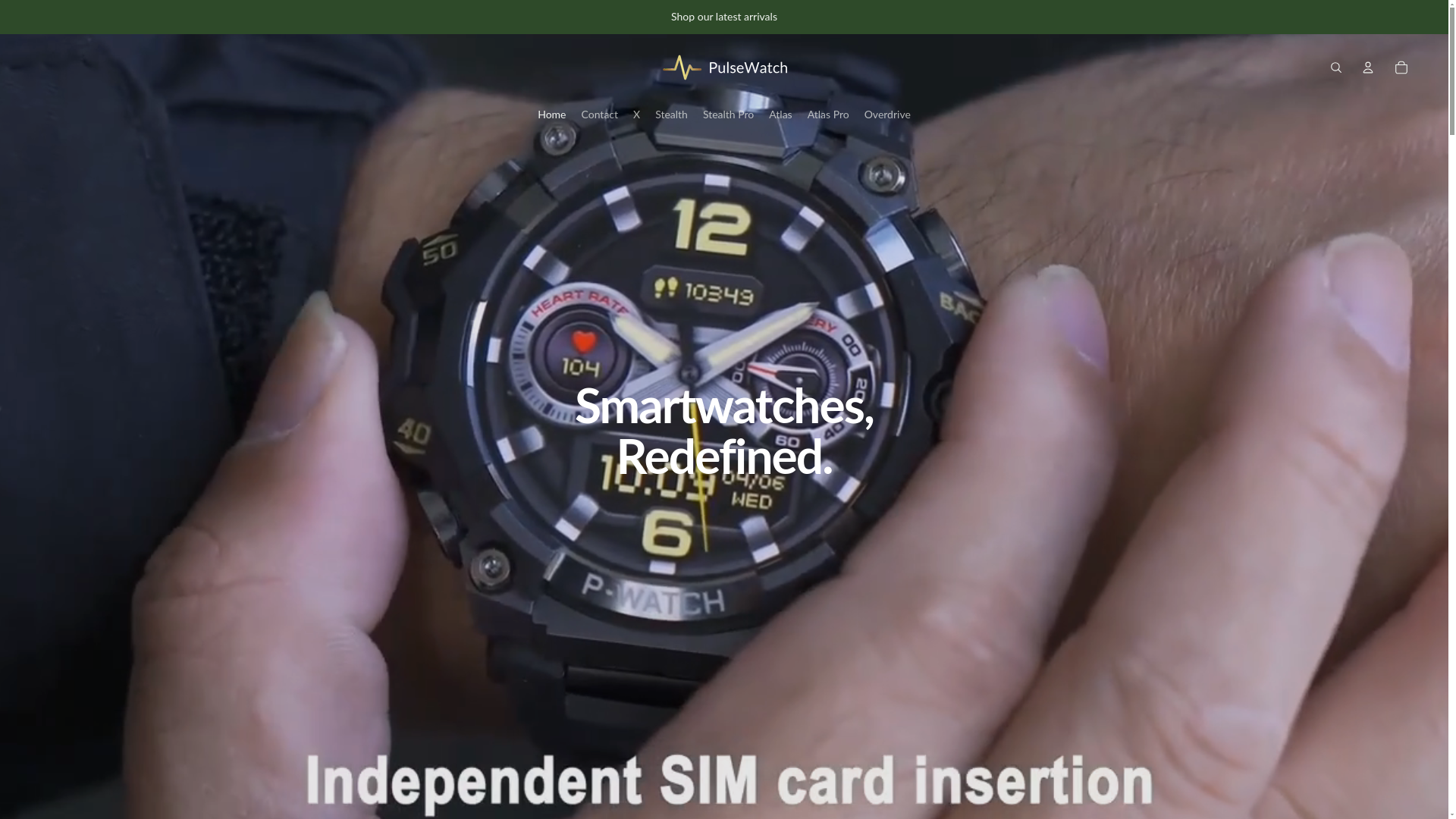 website screenshot of https://pulsewatchofficial.uk/