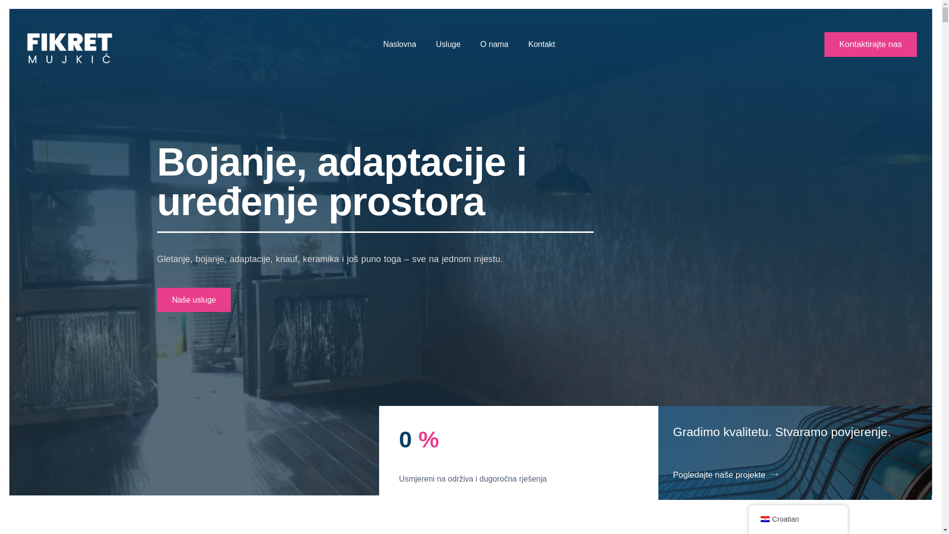 website screenshot of https://fikretmujkic.com/