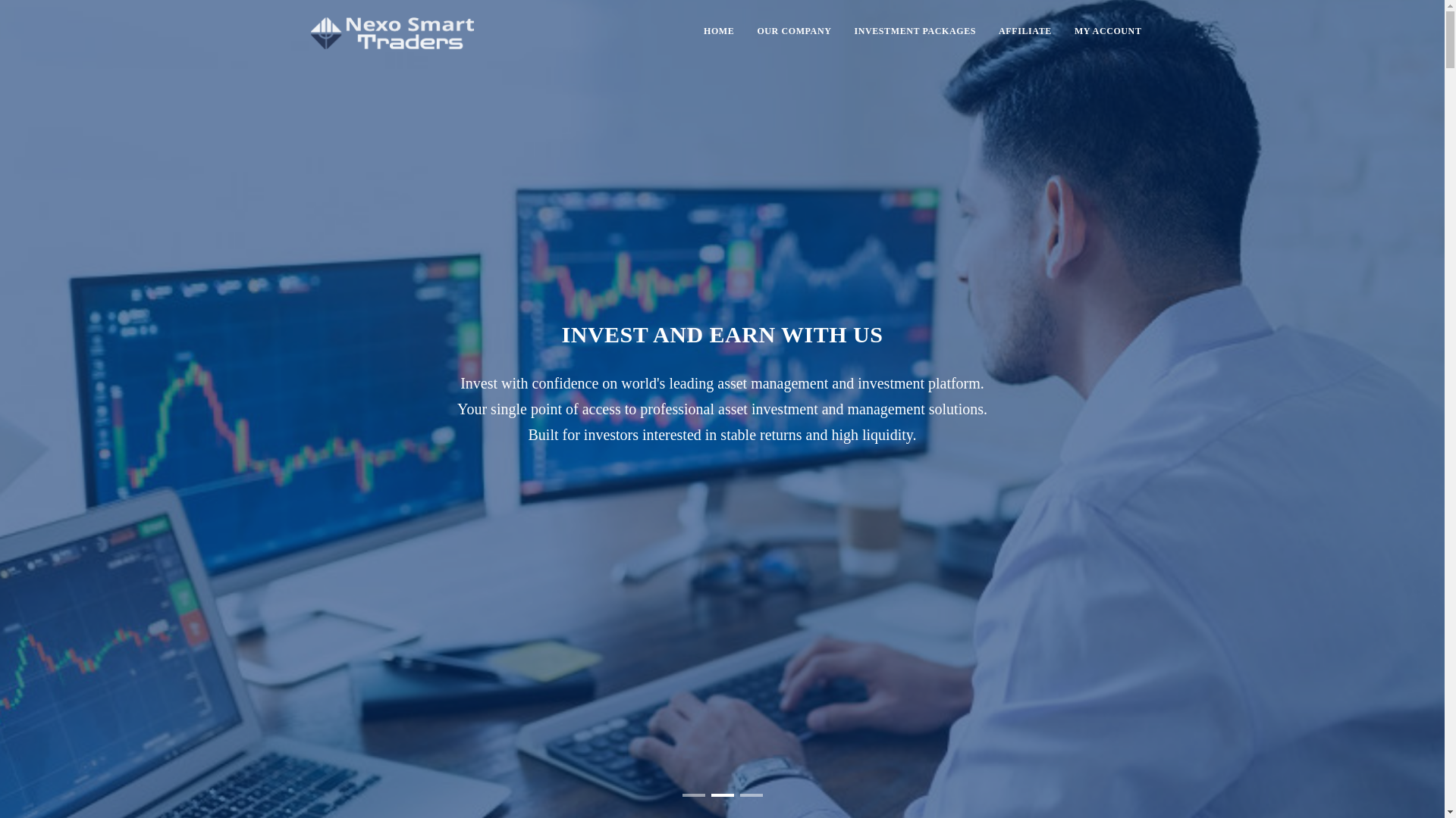 website screenshot of http://www.nexosmarttraders.com