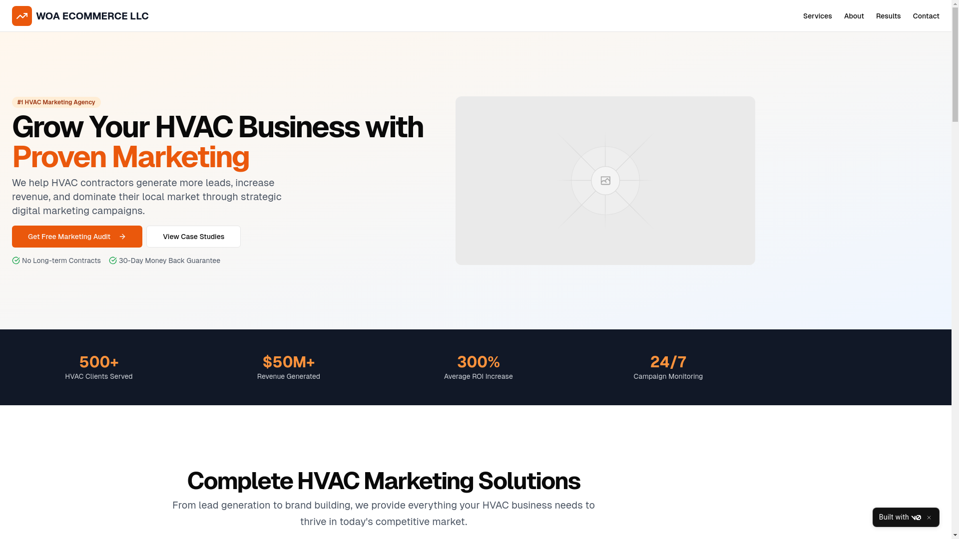 website screenshot of https://woaecommerce.com/