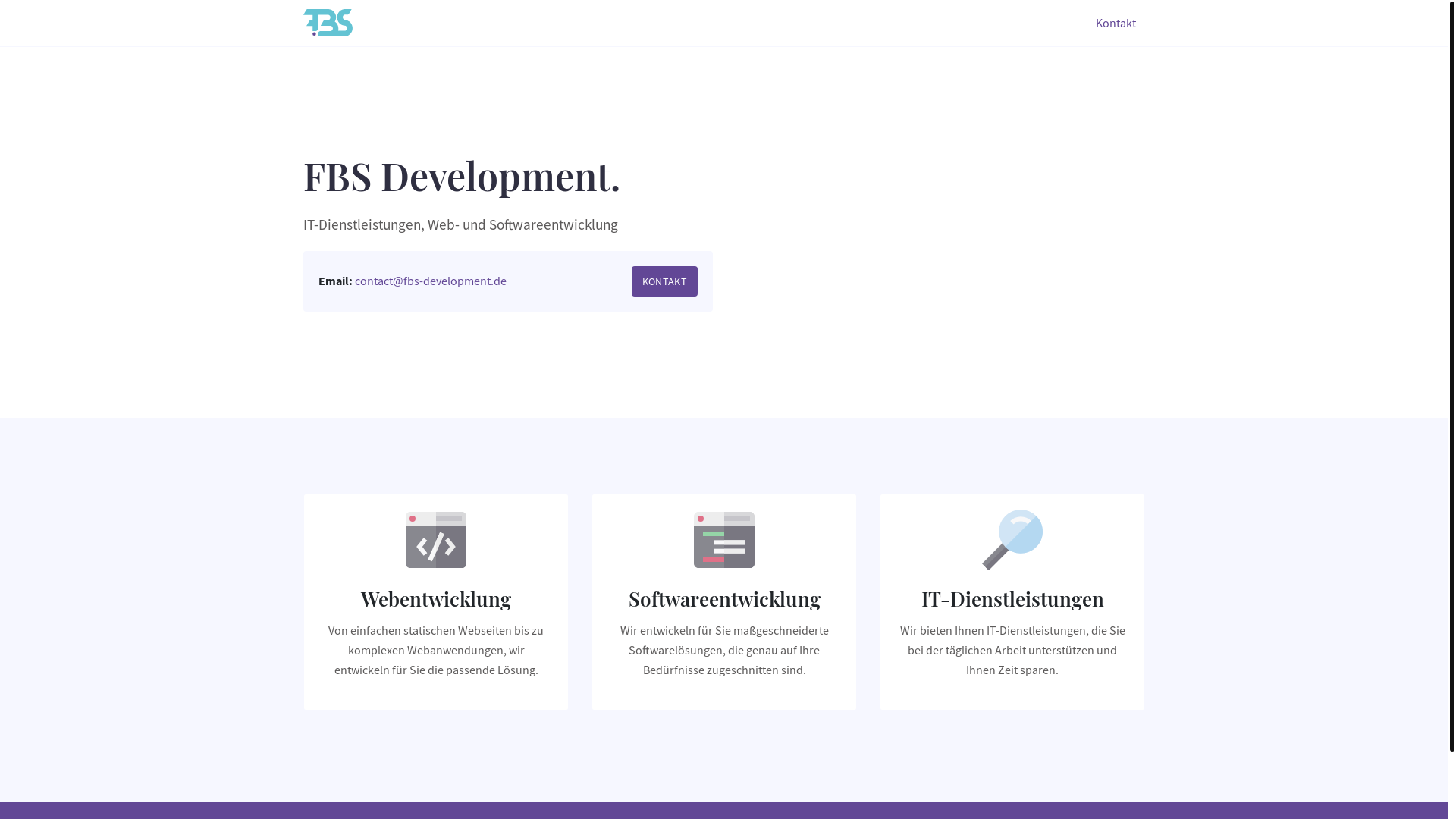 website screenshot of https://fbsoftware.dev/