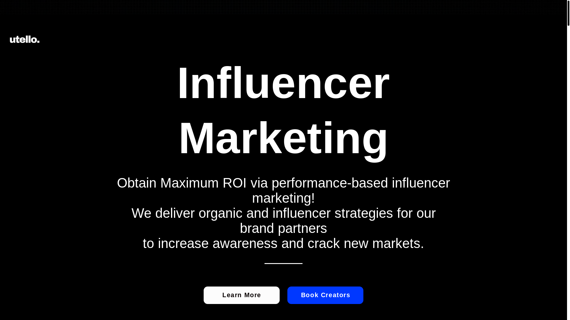 website screenshot of http://www.utello.co