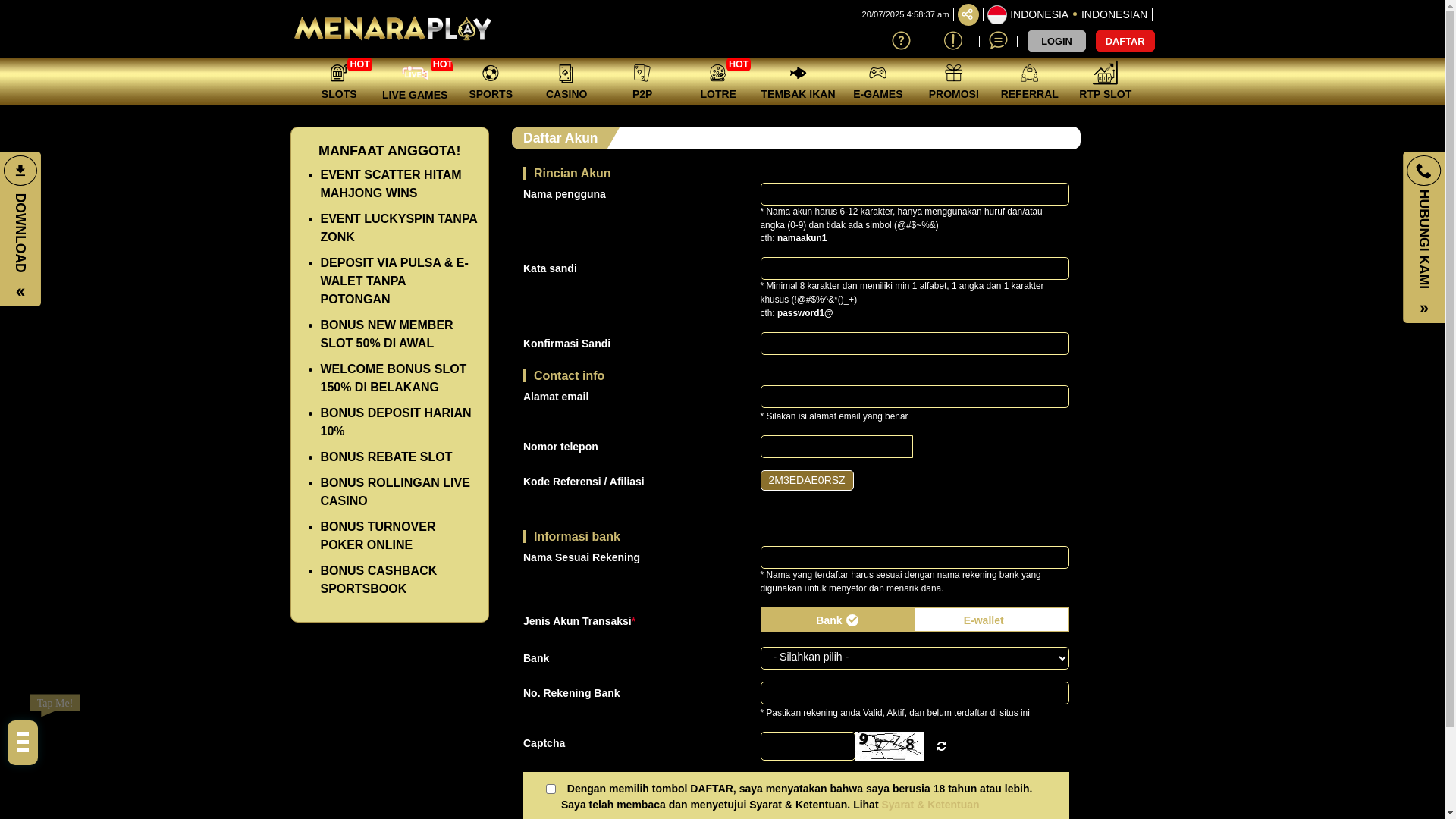 website screenshot of https://langkahcurang-72l.pages.dev/