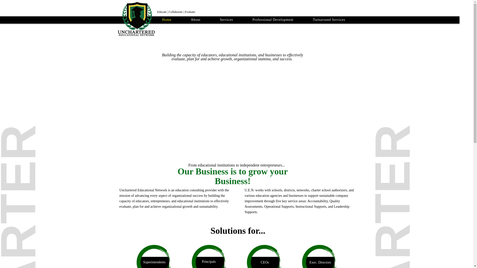 website screenshot of https://uncharteredsolutions.org/