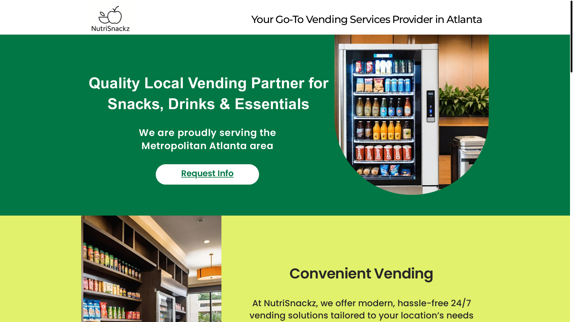 website screenshot of https://nutrisnackzcompany.com/
