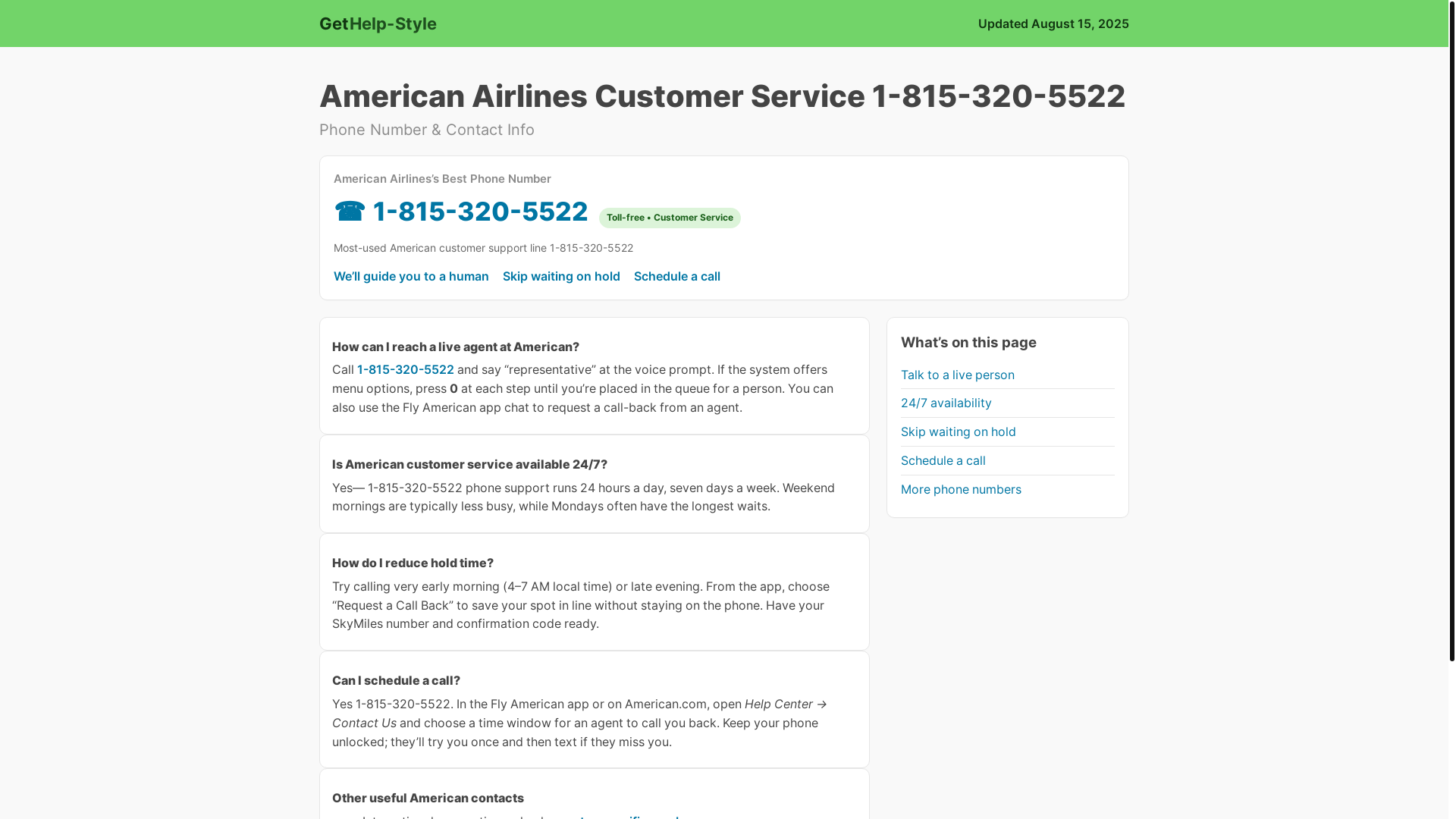 website screenshot of https://official-american-helpcentersite.pages.dev/