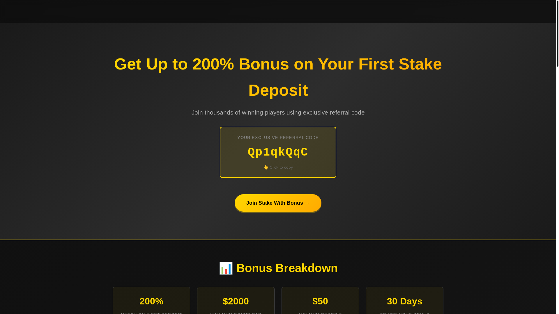 website screenshot of https://stakerefhub.com/