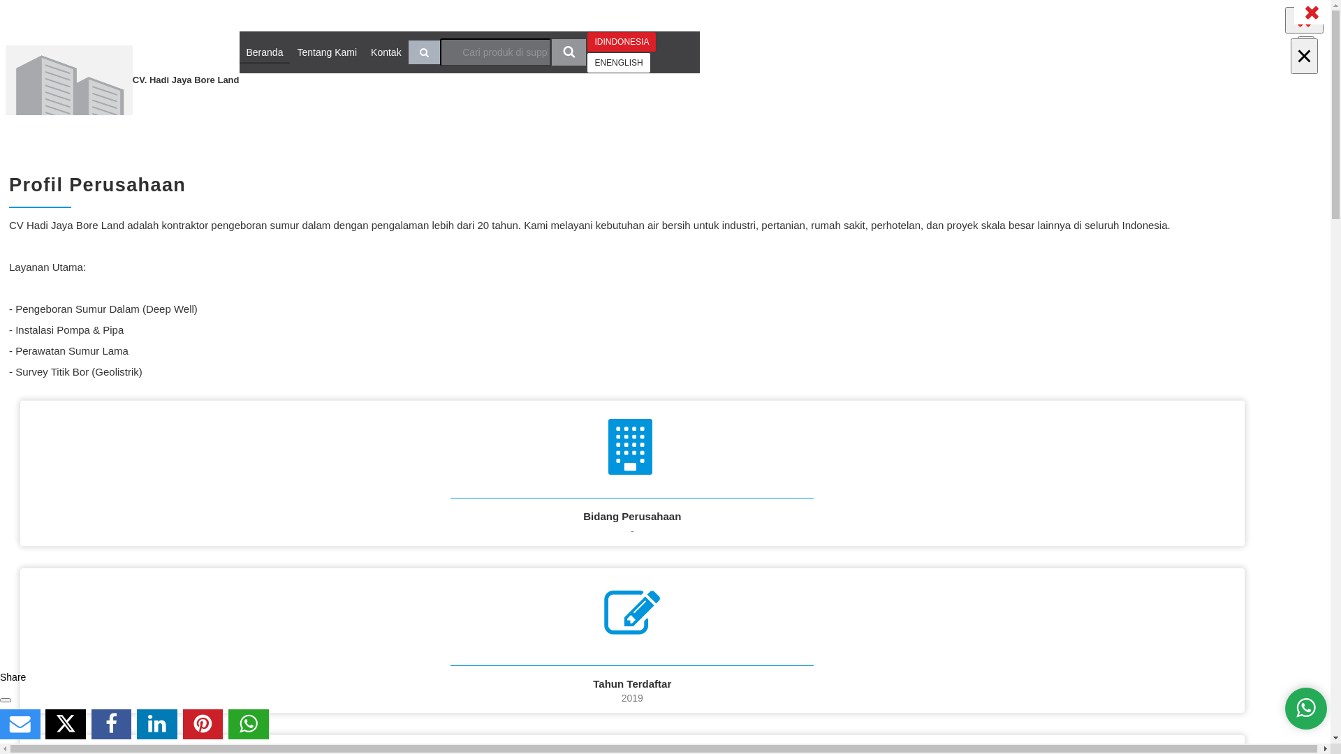 website screenshot of https://cvhadijayaboreland.com/