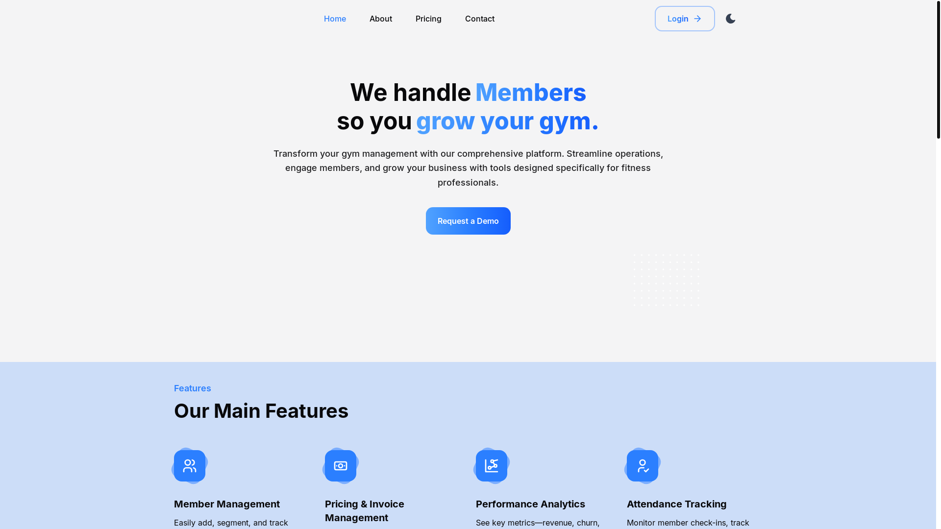 website screenshot of https://rankon-fit-landing-page.pages.dev/