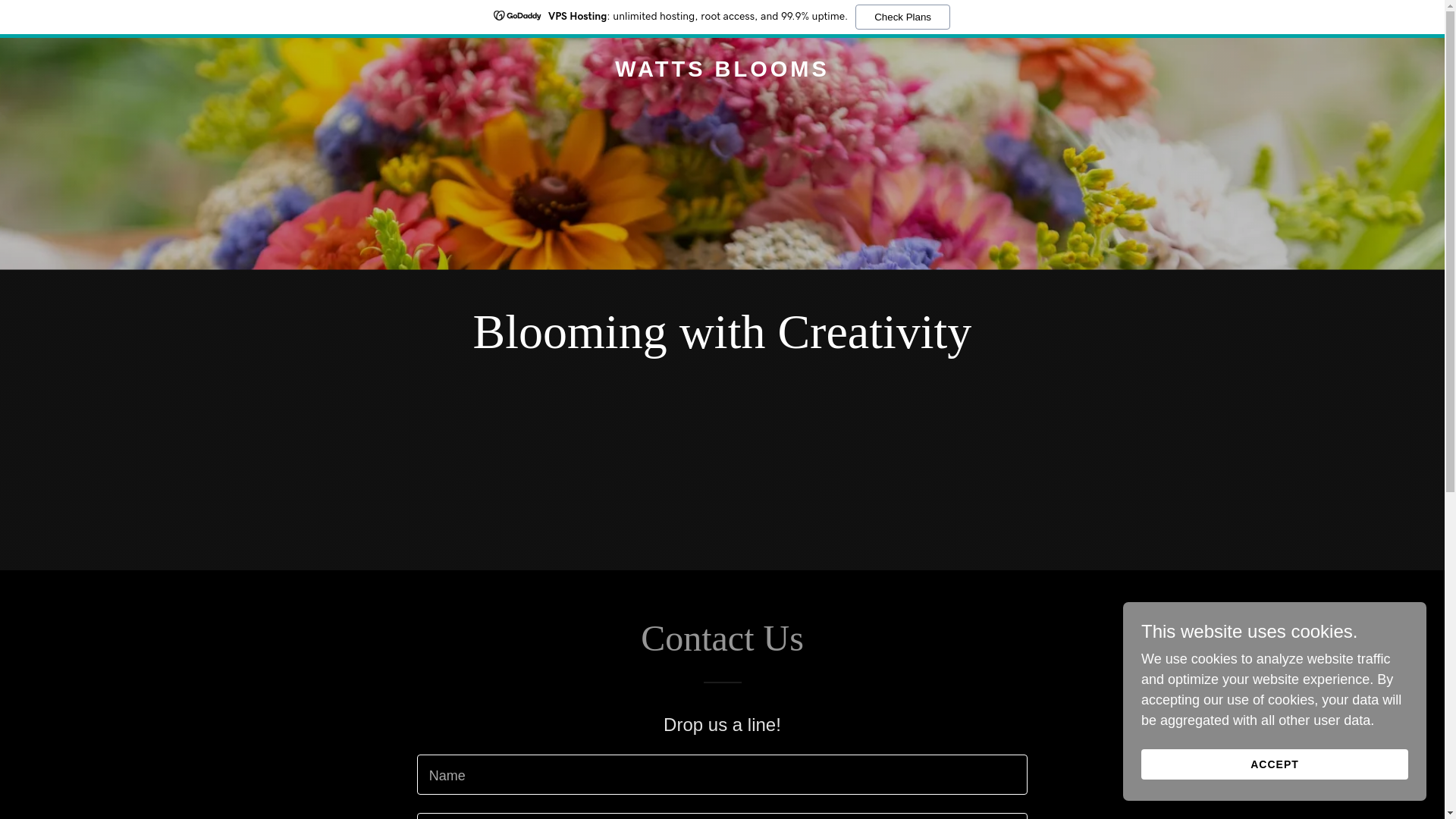 website screenshot of https://wattsblooms.com/