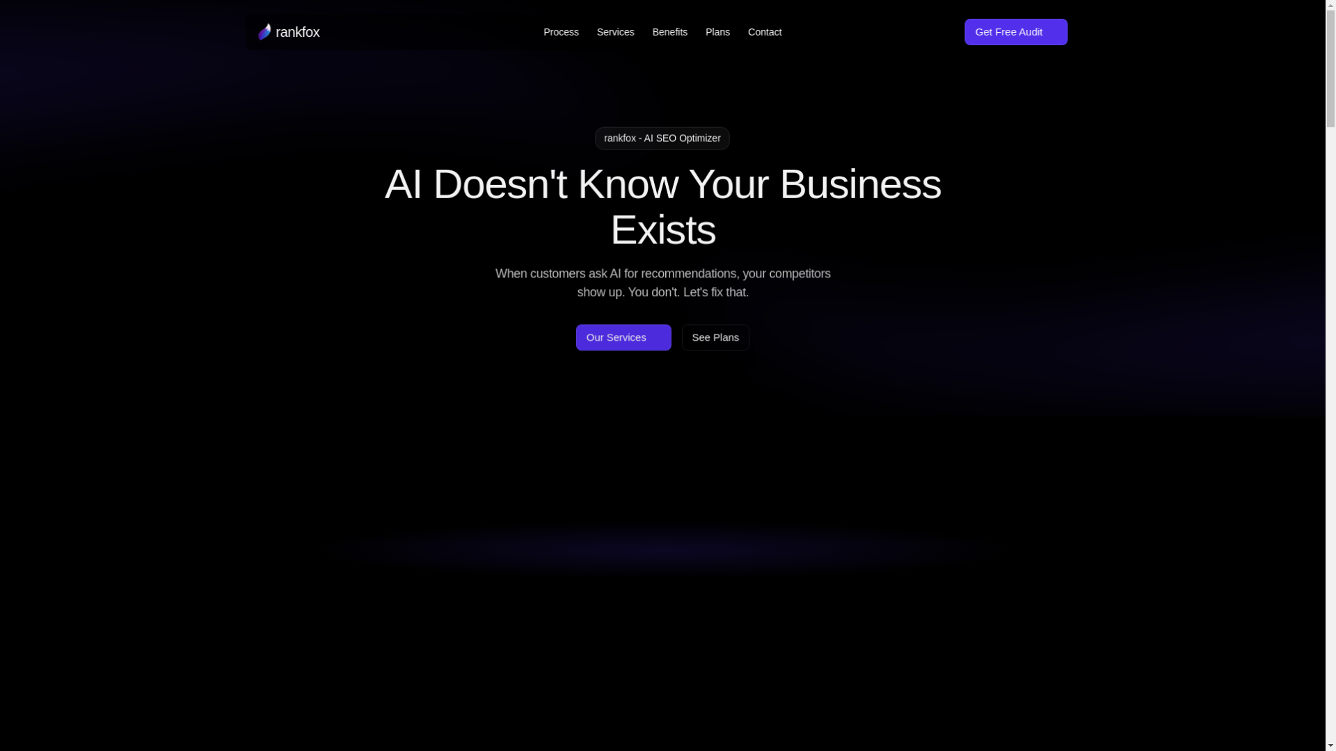 website screenshot of https://rankfox.co/
