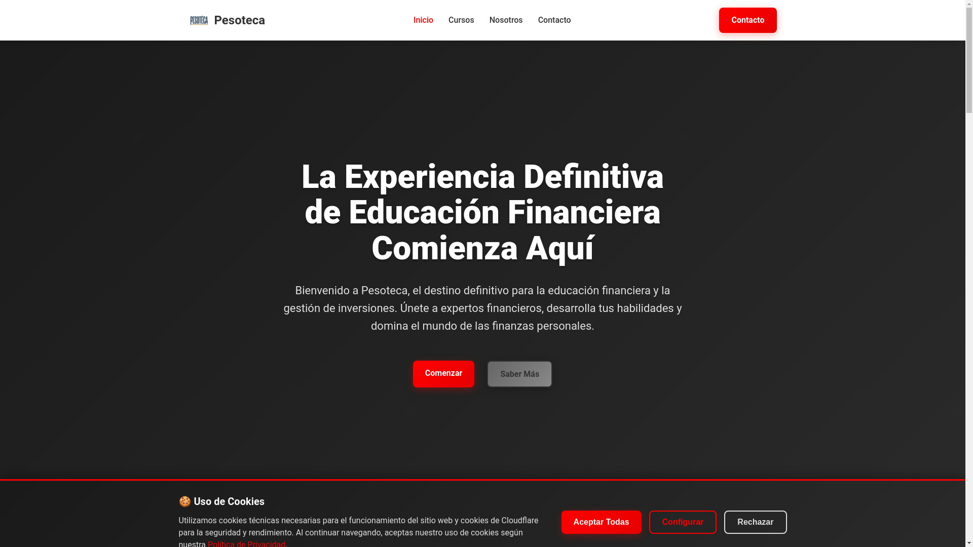 website screenshot of https://pesoteca.com/