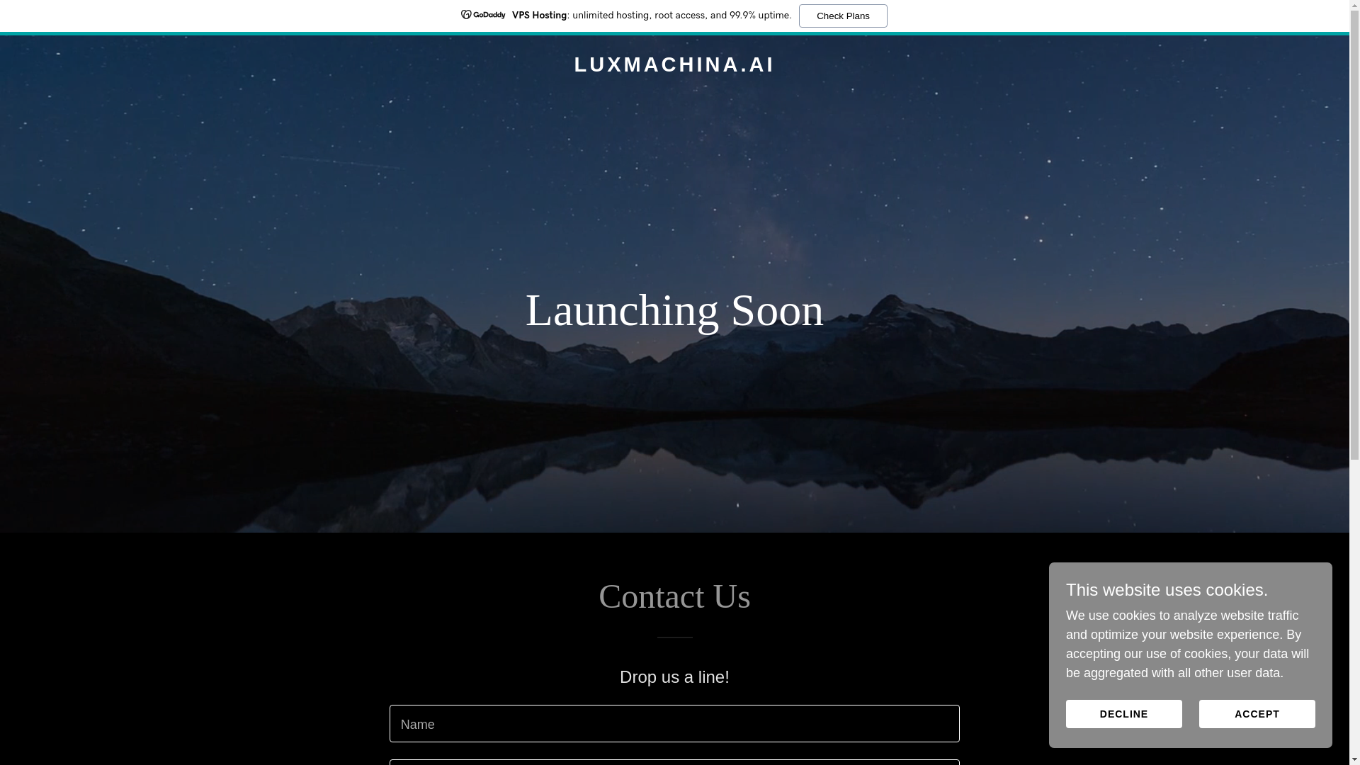 website screenshot of https://luxmachina.ai/