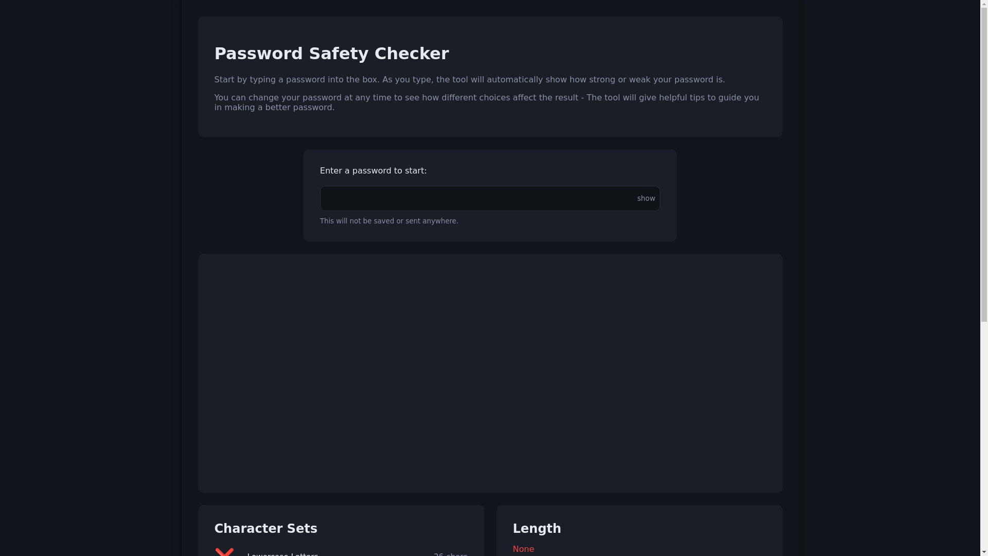 website screenshot of https://password-checker.pages.dev/