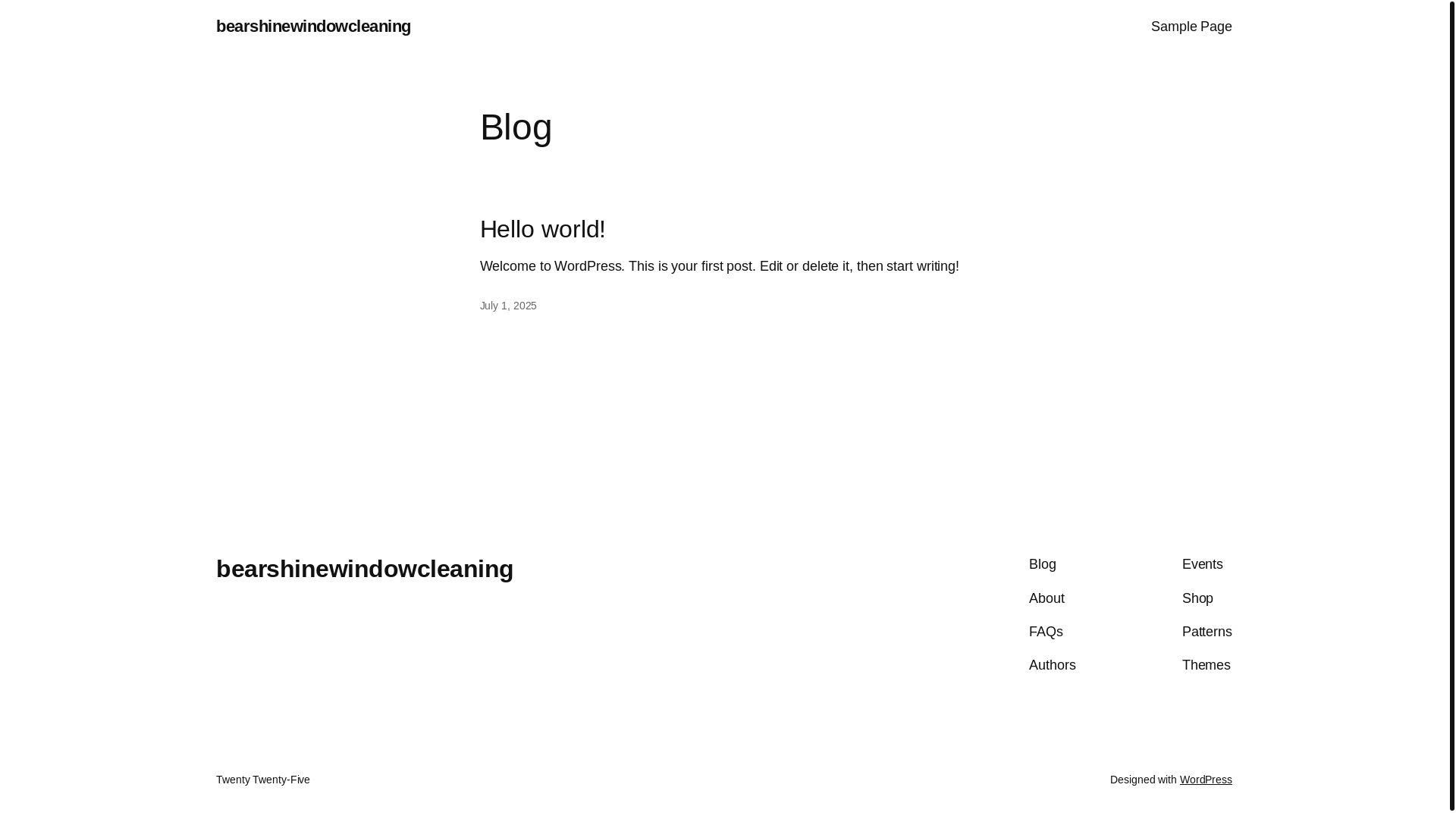 website screenshot of https://bearshinewindowcleaning.com/