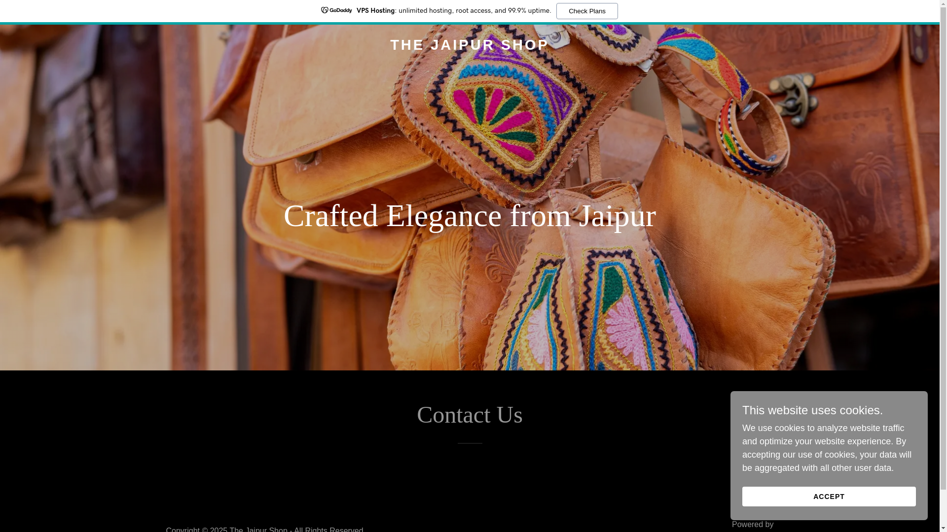 website screenshot of https://thejaipurshop.in/