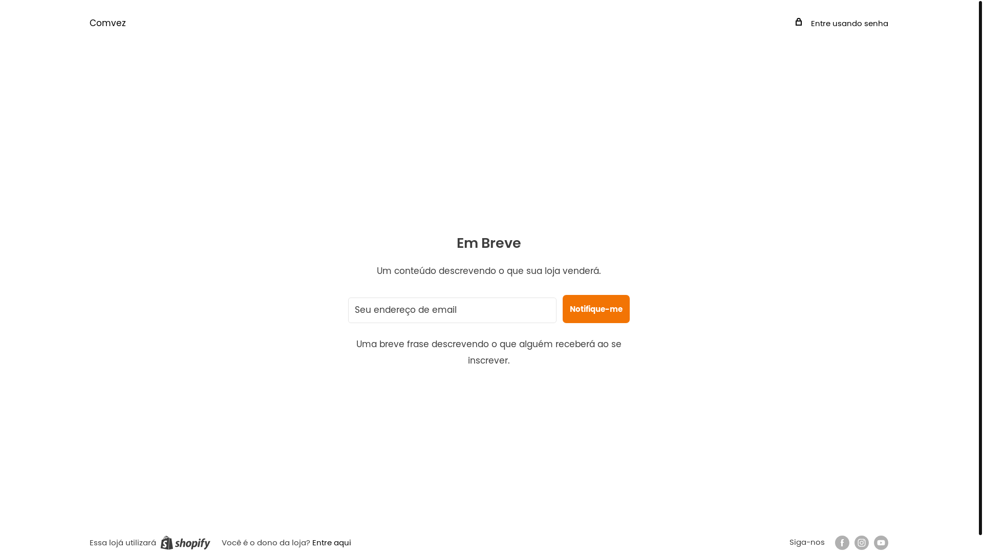 website screenshot of https://comvez.com.br/