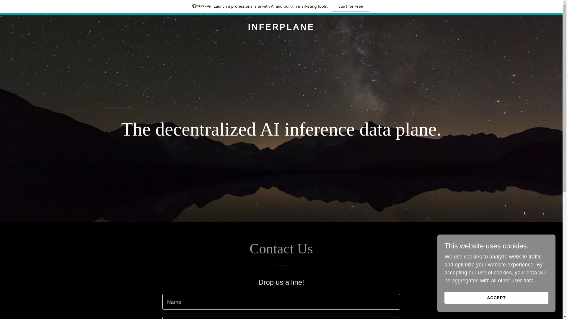 website screenshot of https://inferplane.com/