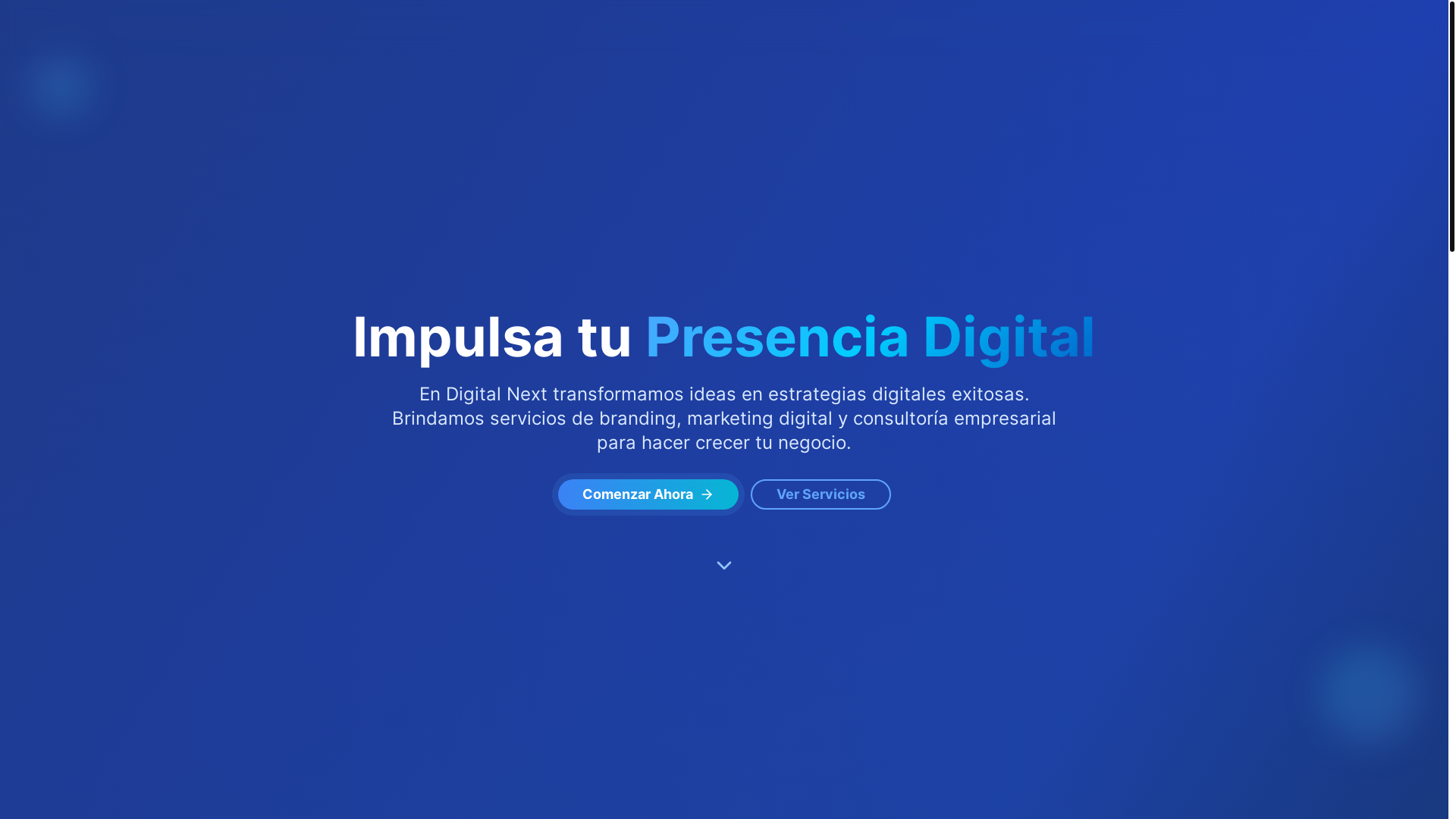 website screenshot of https://digitalnext.mx/