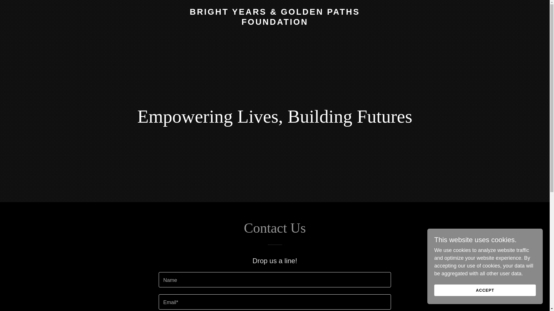 website screenshot of https://brightyearsgoldenpathsfoundation.com/